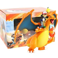Ash Ketchum & Charizard / Glurak Lizardon Sammel Figur Pokemon