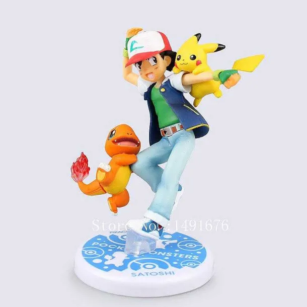 Ash Ketchum Pikachu Figur (Ca. 10Cm)