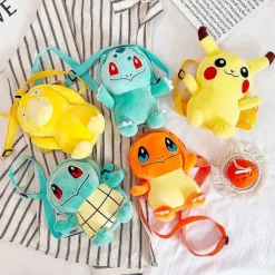 Bisasam Bulbasaur, Pikachu, Enton, Glumanda Plusch Kleine Tasche Rucksack
