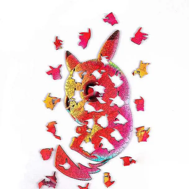 Buntes Pikachu Puzzle Aus Holz