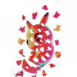 Buntes Pikachu Puzzle Aus Holz
