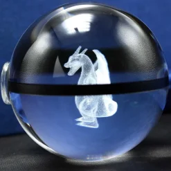 Charizard Glurak Crystal Pokemon Go Ball Mit 3D Effekt