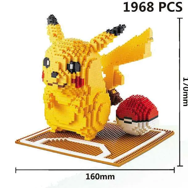 Detektiv Pikachu Baustein-Modell (15Cm X 15Cm X 15Cm)