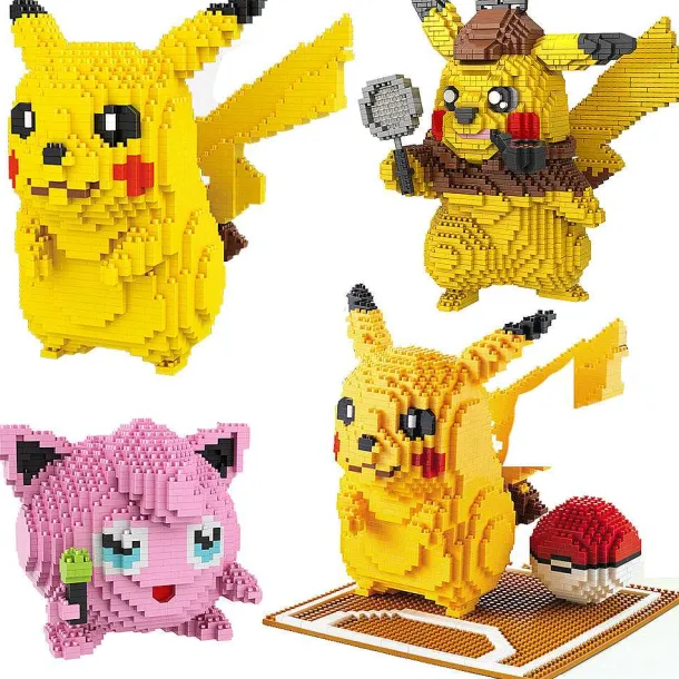 Detektiv Pikachu Baustein-Modell (15Cm X 15Cm X 15Cm)