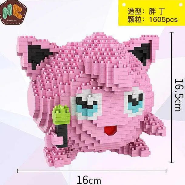 Detektiv Pikachu Baustein-Modell (15Cm X 15Cm X 15Cm)