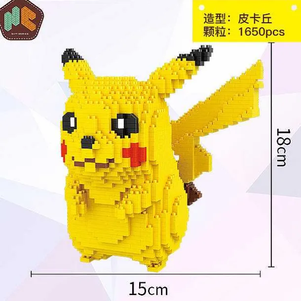 Detektiv Pikachu Baustein-Modell (15Cm X 15Cm X 15Cm)