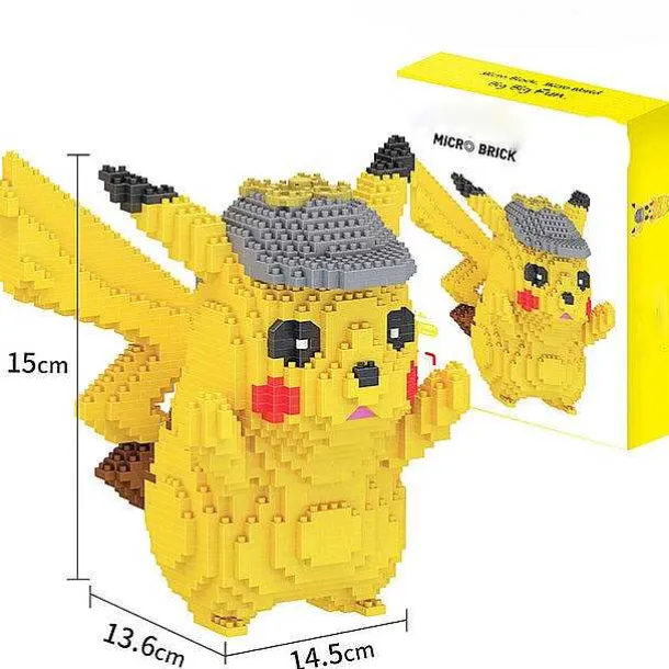 Detektiv Pikachu Mit Mutze 3D Bausatz, 1400 Steine