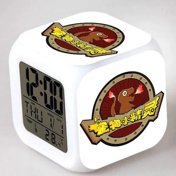 Digitaler Pokemon Wecker In Unterschiedlichen Motiven