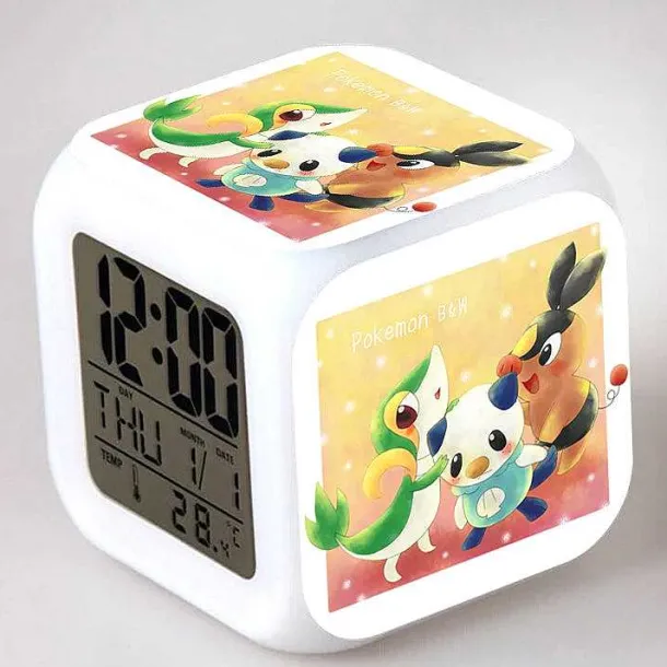Digitaler Pokemon Wecker In Unterschiedlichen Motiven