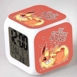 Digitaler Pokemon Wecker In Unterschiedlichen Motiven
