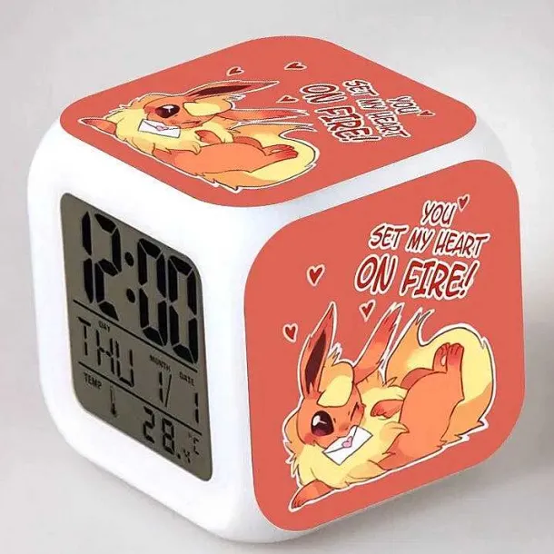 Digitaler Pokemon Wecker In Unterschiedlichen Motiven