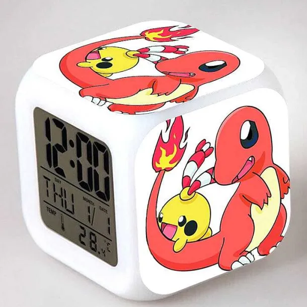 Digitaler Pokemon Wecker In Unterschiedlichen Motiven