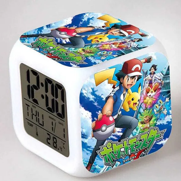 Digitaler Pokemon Wecker In Unterschiedlichen Motiven