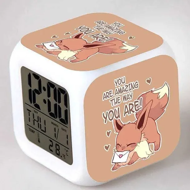 Digitaler Pokemon Wecker In Unterschiedlichen Motiven