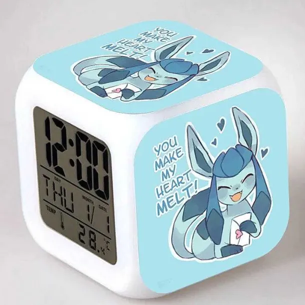 Digitaler Pokemon Wecker In Unterschiedlichen Motiven