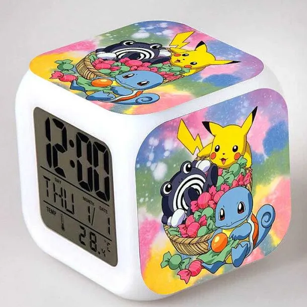 Digitaler Pokemon Wecker In Unterschiedlichen Motiven
