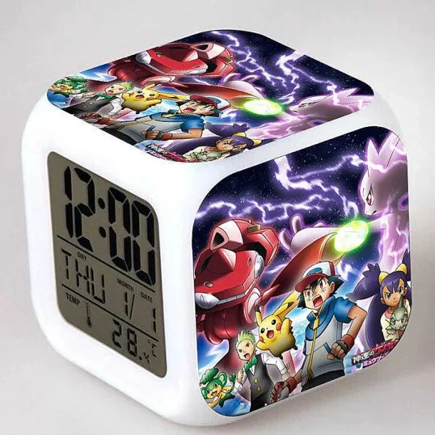 Digitaler Pokemon Wecker In Unterschiedlichen Motiven