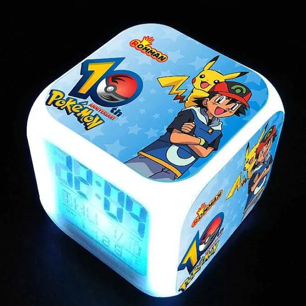 Digitaler Pokemon Wecker In Unterschiedlichen Motiven
