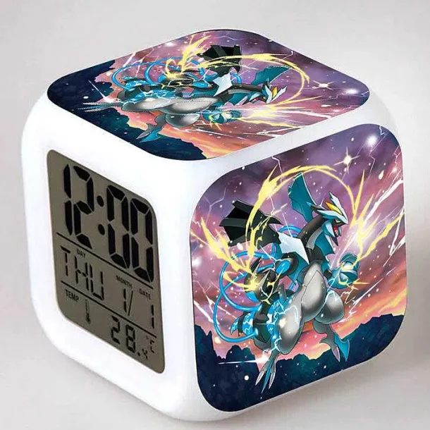 Digitaler Pokemon Wecker In Unterschiedlichen Motiven