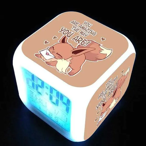 Digitaler Pokemon Wecker In Unterschiedlichen Motiven