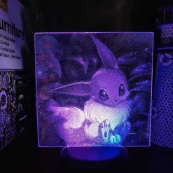 3D Led Hologramm Nachtlampe Pokemon Evoli Eevee
