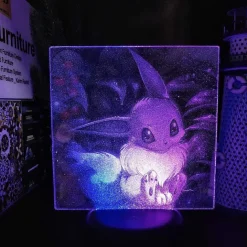 3D Led Hologramm Nachtlampe Pokemon Evoli Eevee