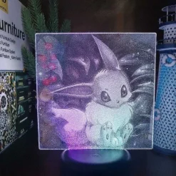 3D Led Hologramm Nachtlampe Pokemon Evoli Eevee