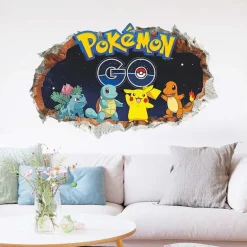 3D Pokemon Detektiv Pikachu Wand Sticker (45Cm*60Cm)