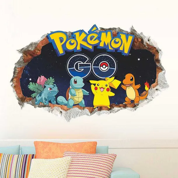 3D Pokemon Detektiv Pikachu Wand Sticker (45Cm*60Cm)