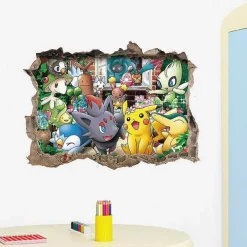 3D Pokemon Detektiv Pikachu Wand Sticker (45Cm*60Cm)