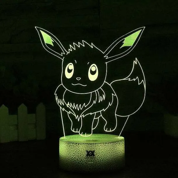 Eevee / Evoli 3D Led Lampe (9 Motive) Nachtlicht, Tischlampe