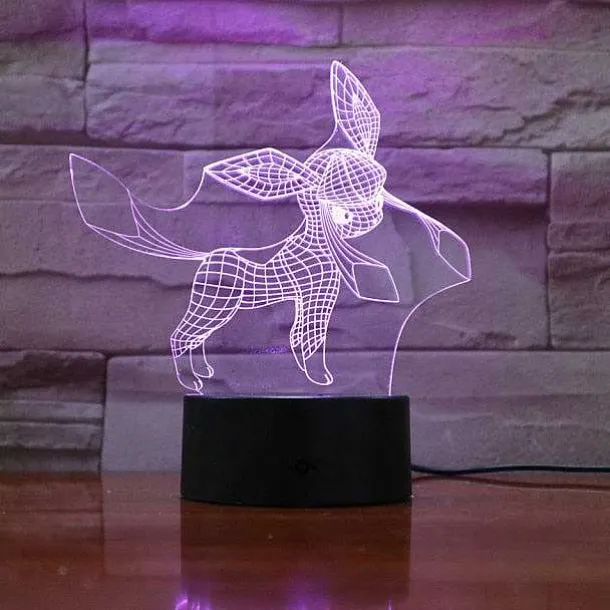 Eevee / Evoli 3D Led Lampe (9 Motive) Nachtlicht, Tischlampe