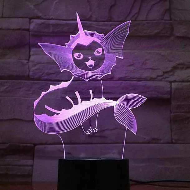 Eevee / Evoli 3D Led Lampe (9 Motive) Nachtlicht, Tischlampe