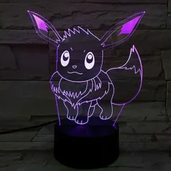 Eevee / Evoli 3D Led Lampe (9 Motive) Nachtlicht, Tischlampe