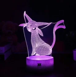 Eevee / Evoli 3D Led Lampe (9 Motive) Nachtlicht, Tischlampe