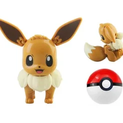 Eevee / Evoli Pokemon Poke Ball Set Mit Figur Spielzeug