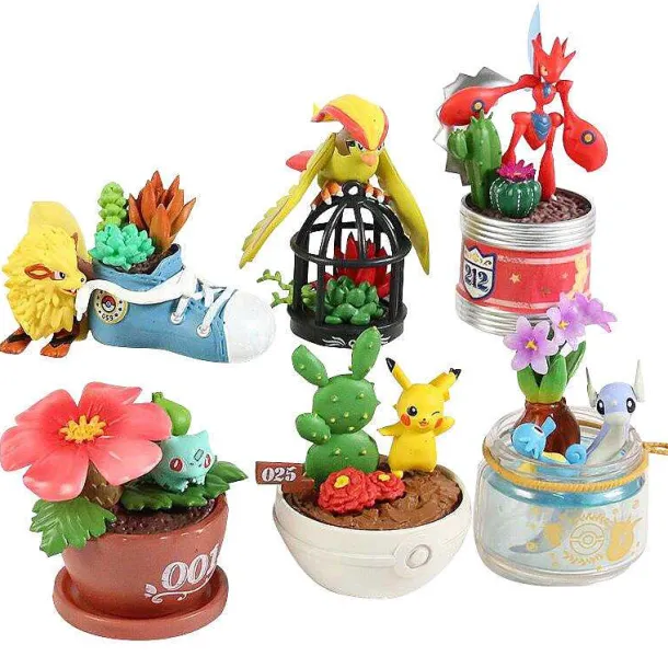 6Er Set Botanische Pokemon Figuren