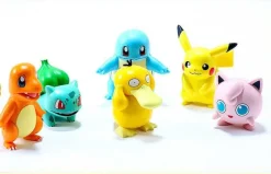6Er Set Pokemon Figuren: Pikachu, Pummeluff, Schiggy, Bisasam, Enton Und Glumanda