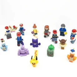 8Er Set Pokemon Go Trainer & Pokemon Baustein Figuren