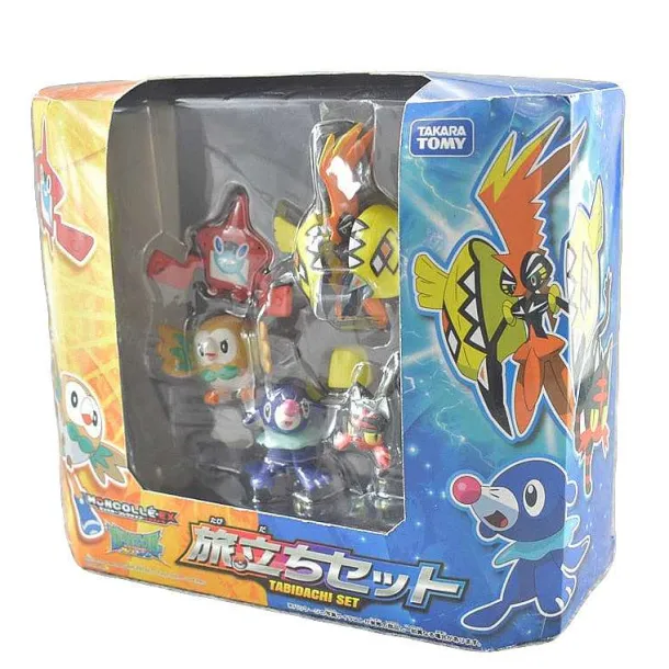 5Er Set Pokemon Spielzeug Pikachu Figuren Rowlet Popplio Litten Tapu Koko