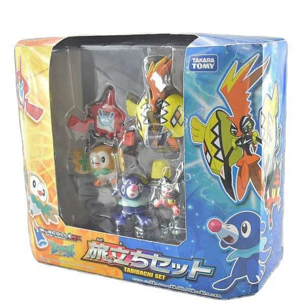 5Er Set Pokemon Spielzeug Pikachu Figuren Rowlet Popplio Litten Tapu Koko
