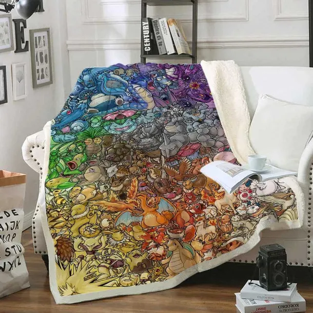 Flauschige Pokemon Flanell Decke