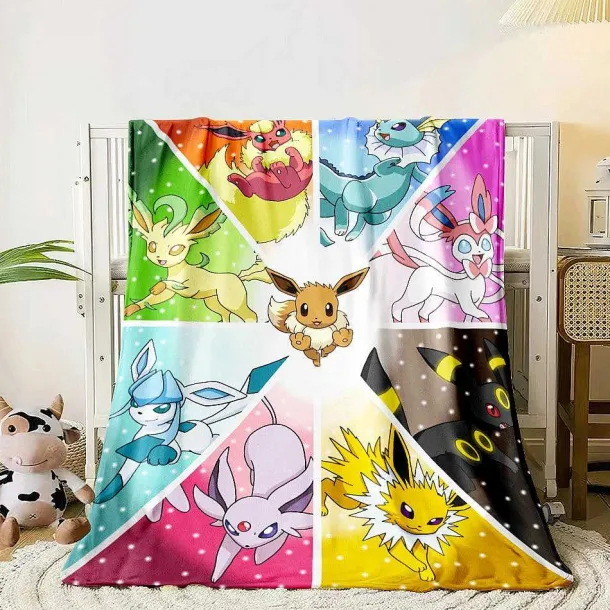 Flauschige Weiche Decken Mit Pikachu Und Evoli Motiven