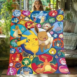 Flauschige Weiche Decken Mit Pikachu Und Evoli Motiven