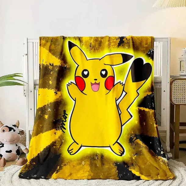 Flauschige Weiche Decken Mit Pikachu Und Evoli Motiven