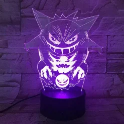 Gengar Nachttischlampe Mit Magischen Farbwechsel Und 3D Pokemon Lampe