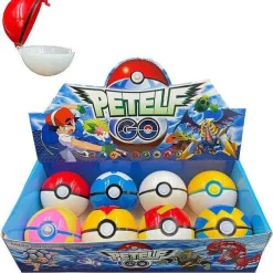 Grose Pokebälle (Ca. 8Cm) Mit Figuren (8 Stk. Im Spiel Set)
