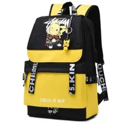 Groser Pokemon Schulrucksack Mit Usb Ladebuchse Im Pikachu Look