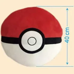 Groses Plusch Pokeball Kissen Ca. 40X40Cm