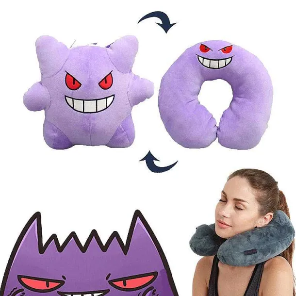 2 In 1 Pokemon Pluschtier Und Nackenhornchen Gengar